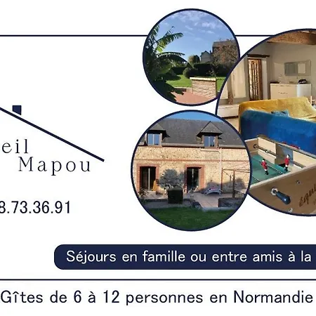 Nouveaute 2026 Piscine Chauffee - Le De Soleilmapou Pour 12 Personnes En Normandie Pres De Fecamp Et D'etretat, Ideal Grandes Tribus, Vous Pouvez Me Contacter Sur Les De Soleilmapou Prázdninový dům Ganzeville